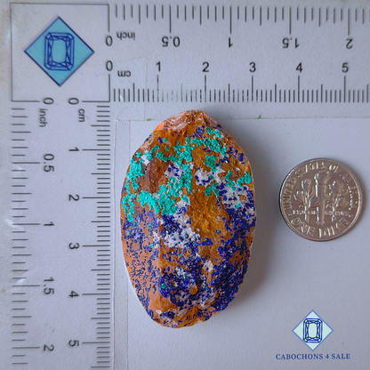 Druzy ovalado de azurita