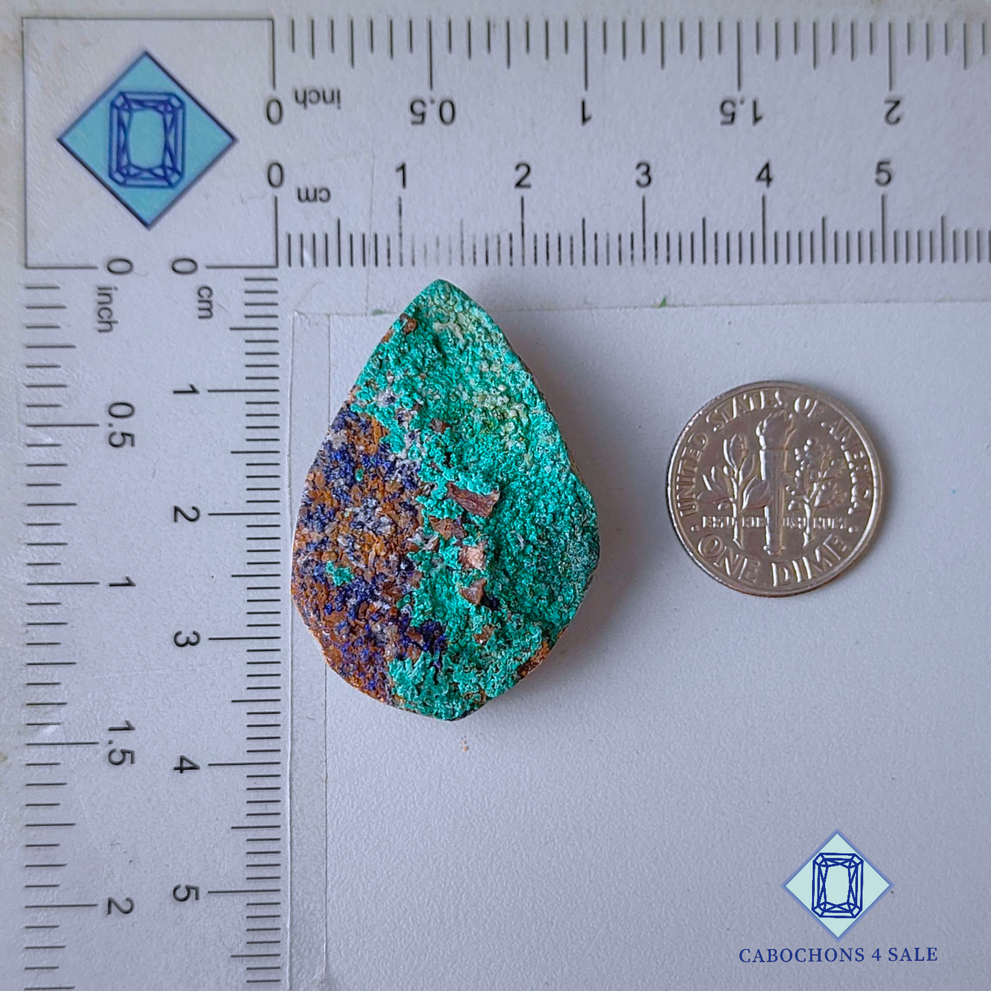 Druzy de pera de azurita