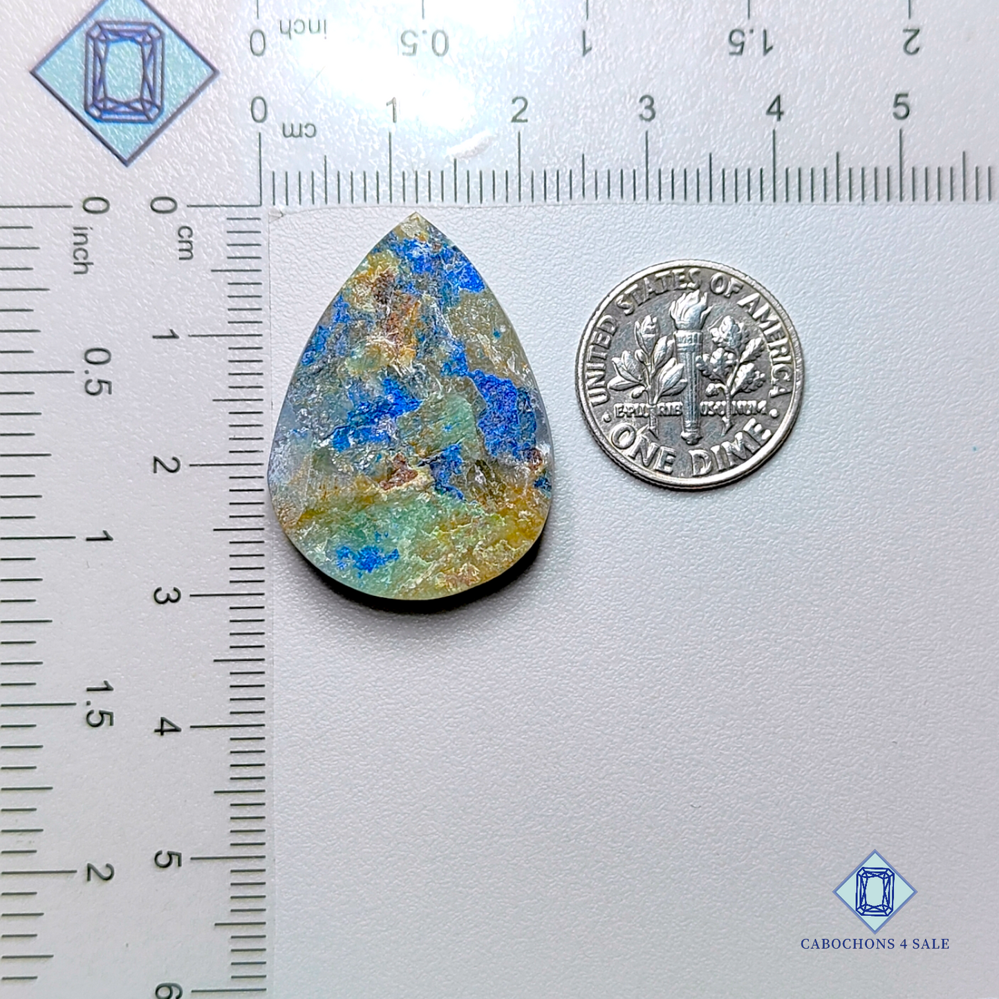 Azurite-Pear-Druzy