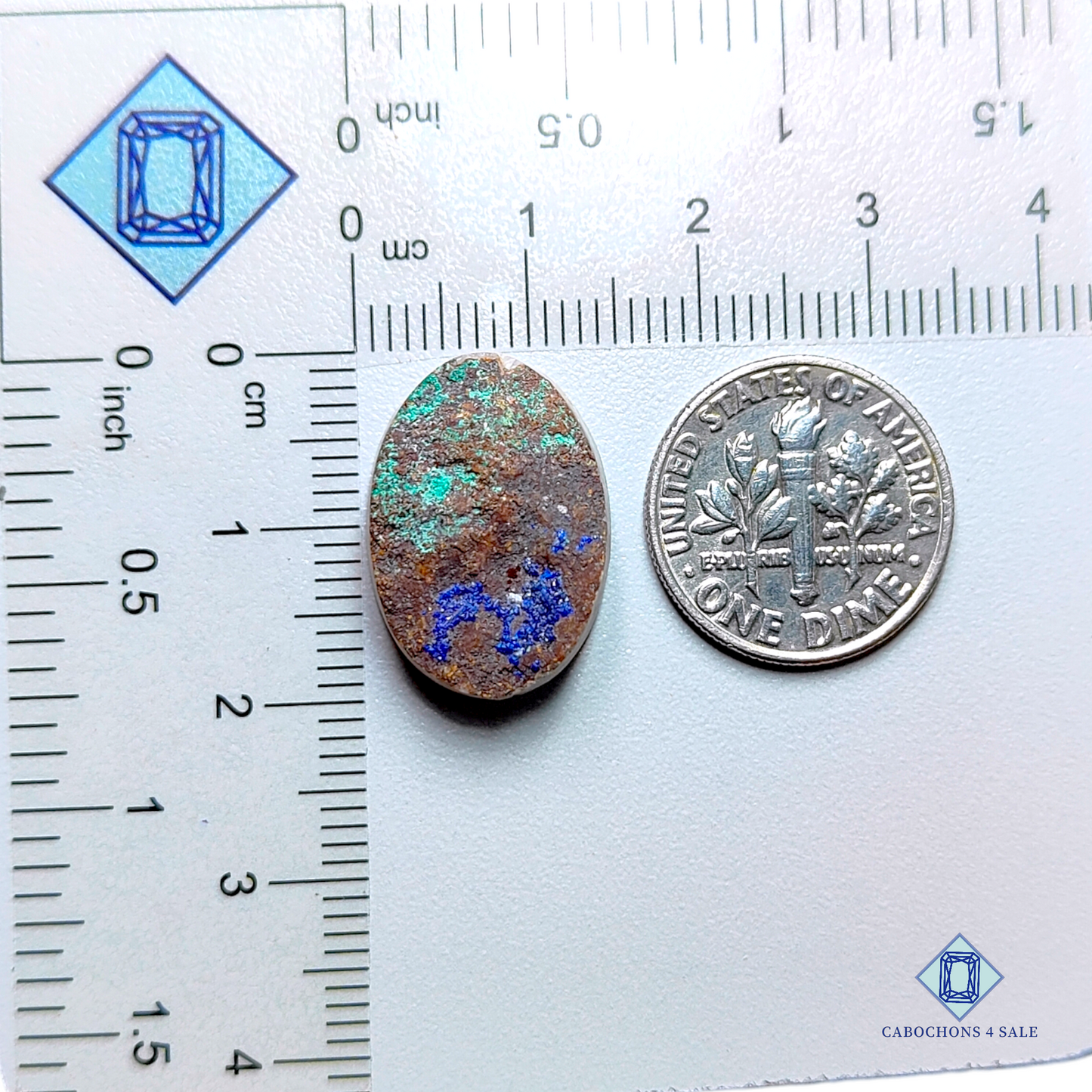 Azurite oval Druzy