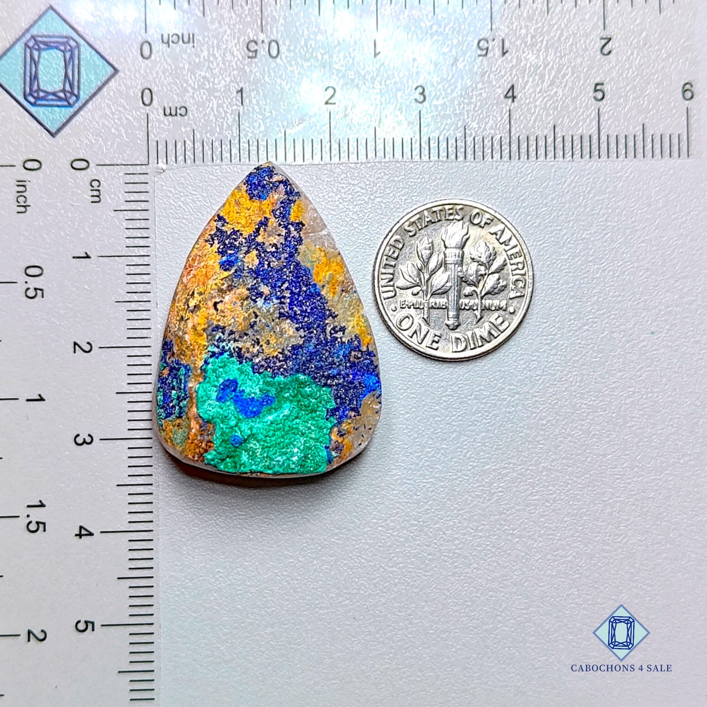 Azurite-pear-Druzy