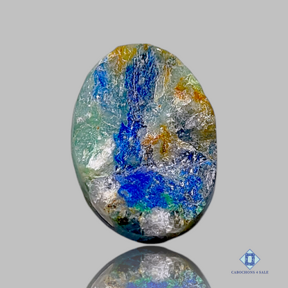 Azurite-oval-Druzy