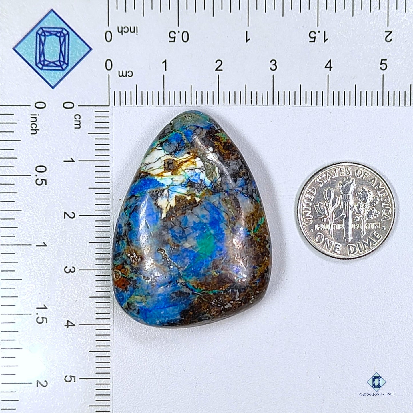 Azurite Pear Cabochons