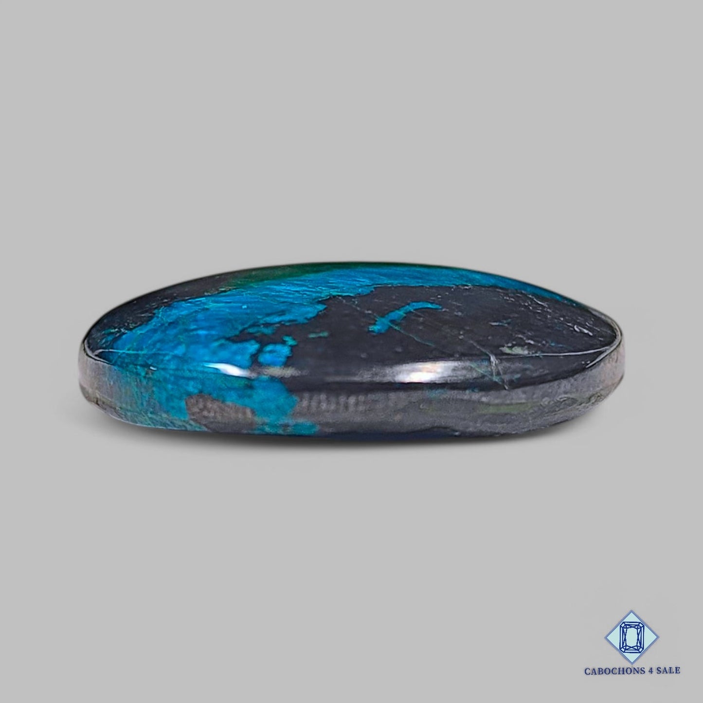 Natural Azurite Chrysocolla Gemstone Oval Cabochons 38*28*6mm  from Chile available for sale