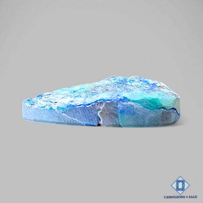 Piedra preciosa de azurita y malaquita natural en forma de pera drusa de 33 x 24 x 8 mm, procedente de la República Democrática del Congo, disponible para la venta.