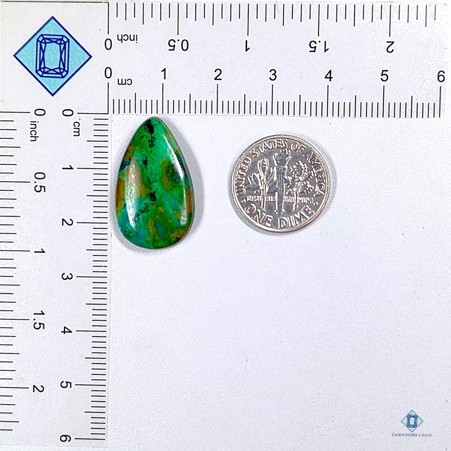 Azurite Malachite Pear Cabochons