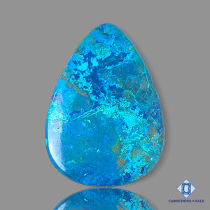 Natural Azurite Shattuckite Gemstone Pear Cabochons 36*26*6mm from Namibia available for sale