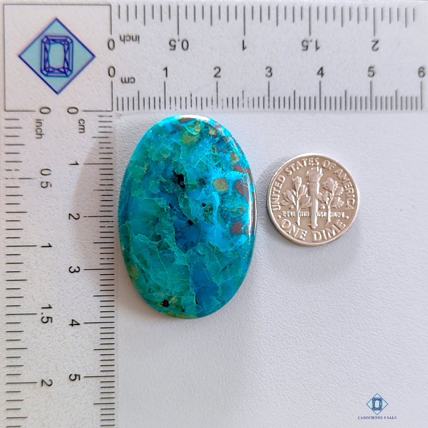 Azurite Shattuckite Oval Cabochons