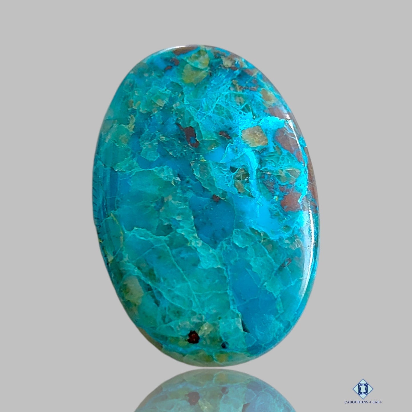 Azurite Shattuckite Oval Cabochons