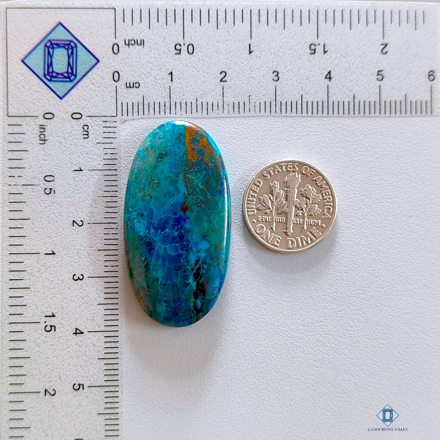 Azurite Shattuckite Oval Cabochons