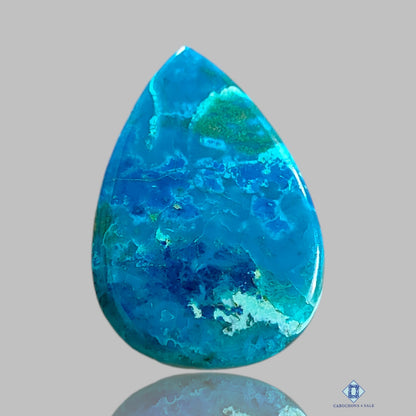 Azurite Shattuckite Pear Cabochons