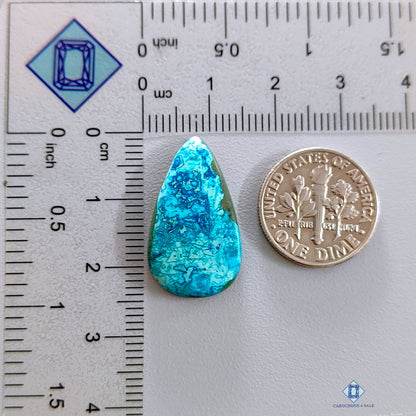 Azurite Shattuckite Pear Cabochons