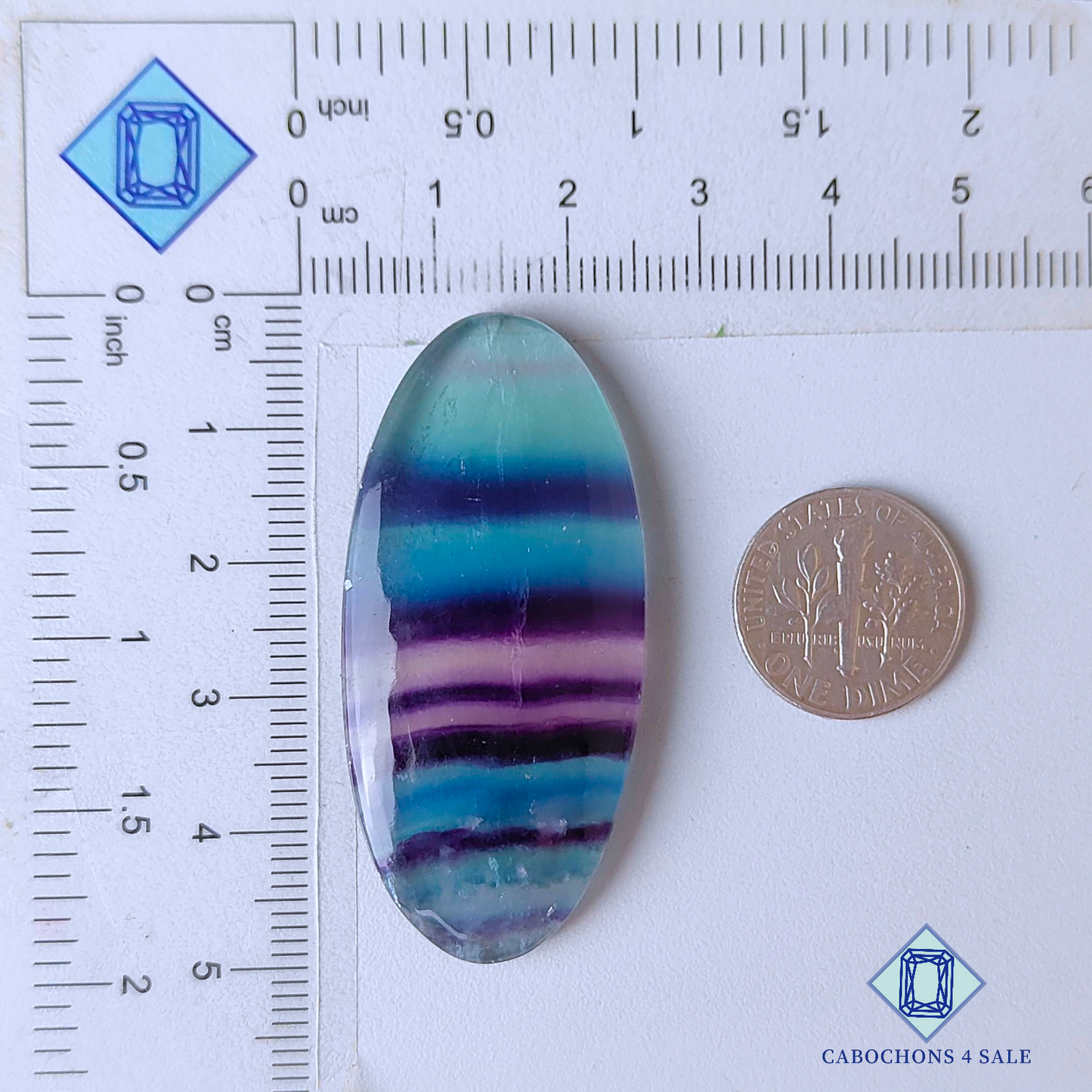 Banded Fluorite Oval Cabochons