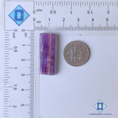 Banded Fluorite Rectangle Cabochons