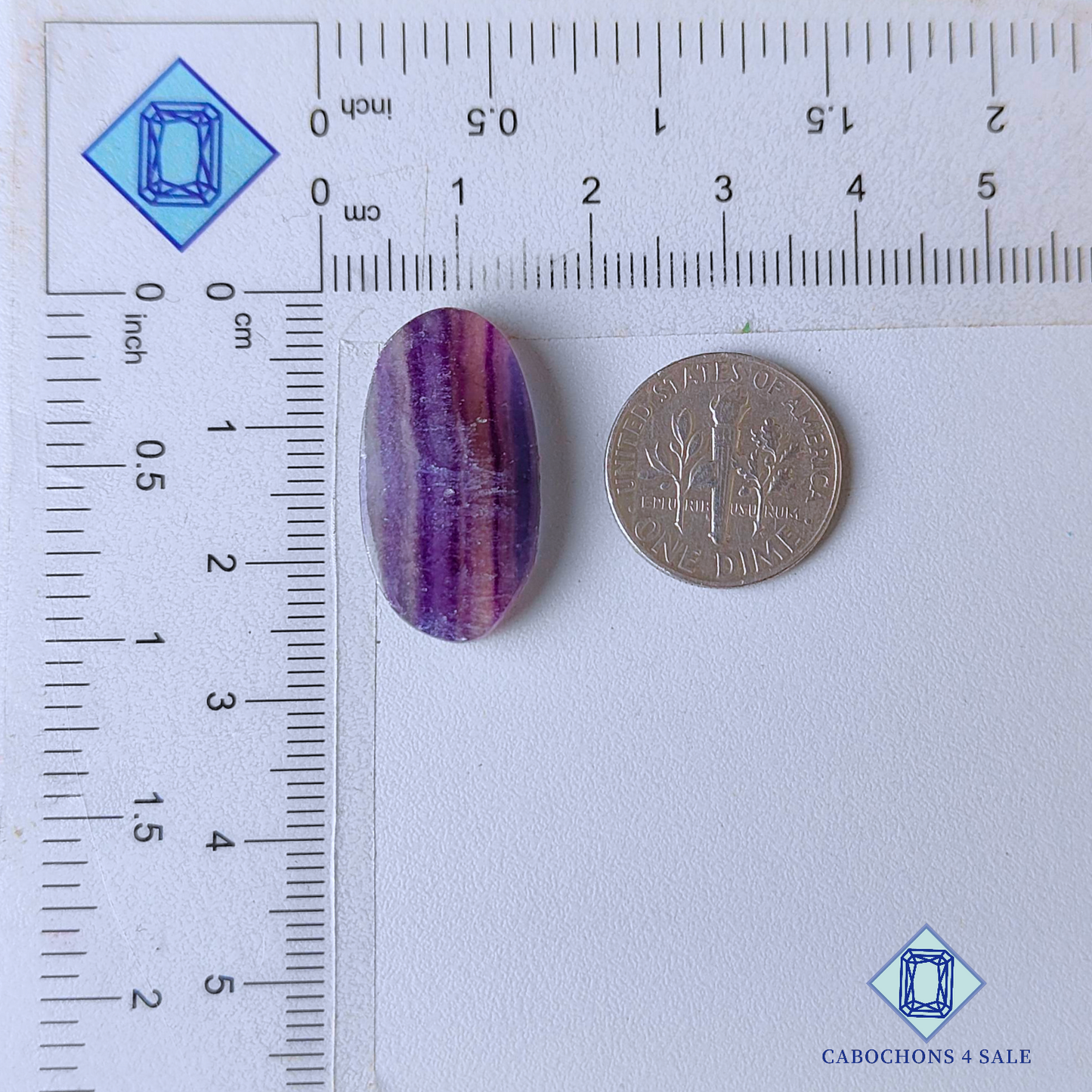 Banded Fluorite Oval Cabochons