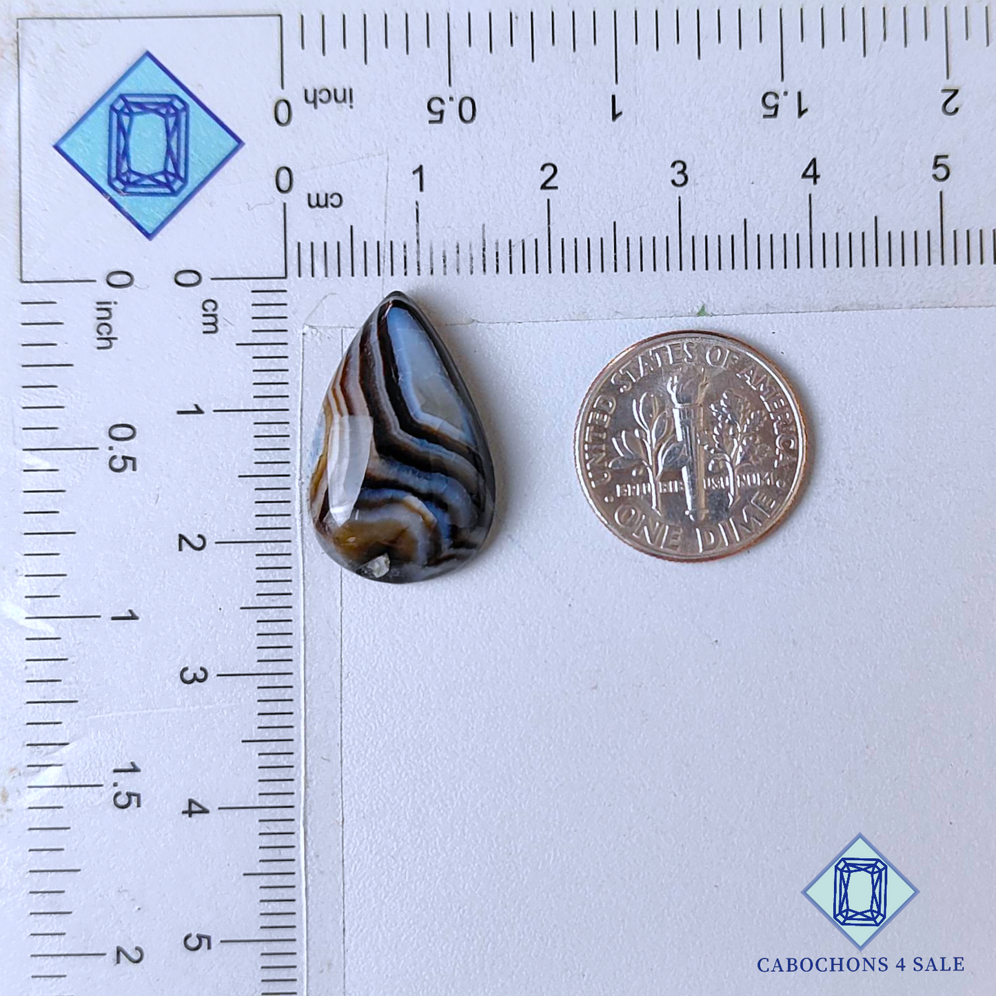 Banded Onyx Pear Cabochons