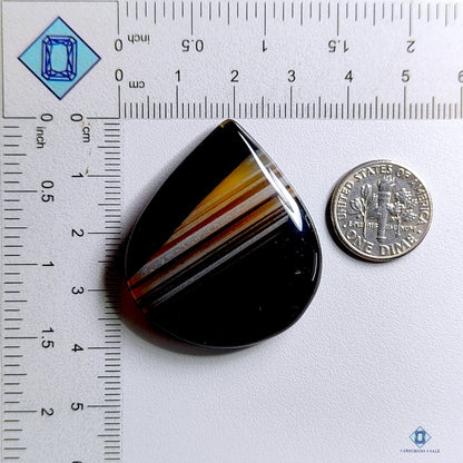 Banded Onyx Pear Cabochons