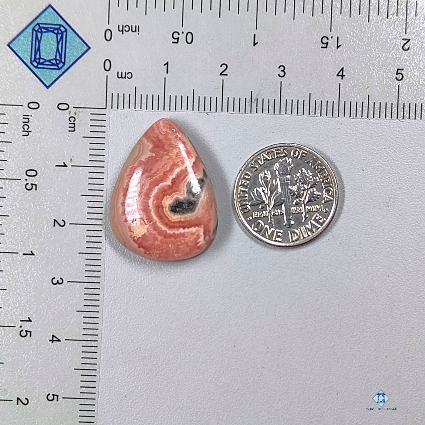 Banded Rhodochrosite Pear Cabochons