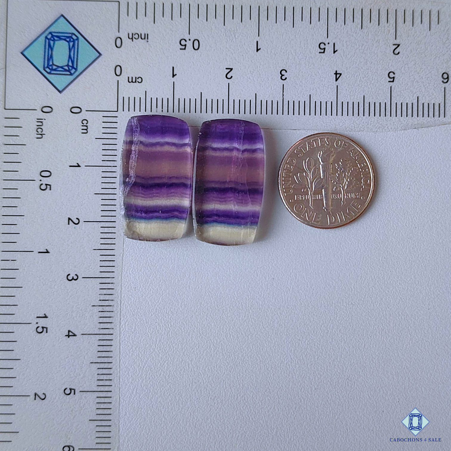 Banded Teal Blue Fluorite