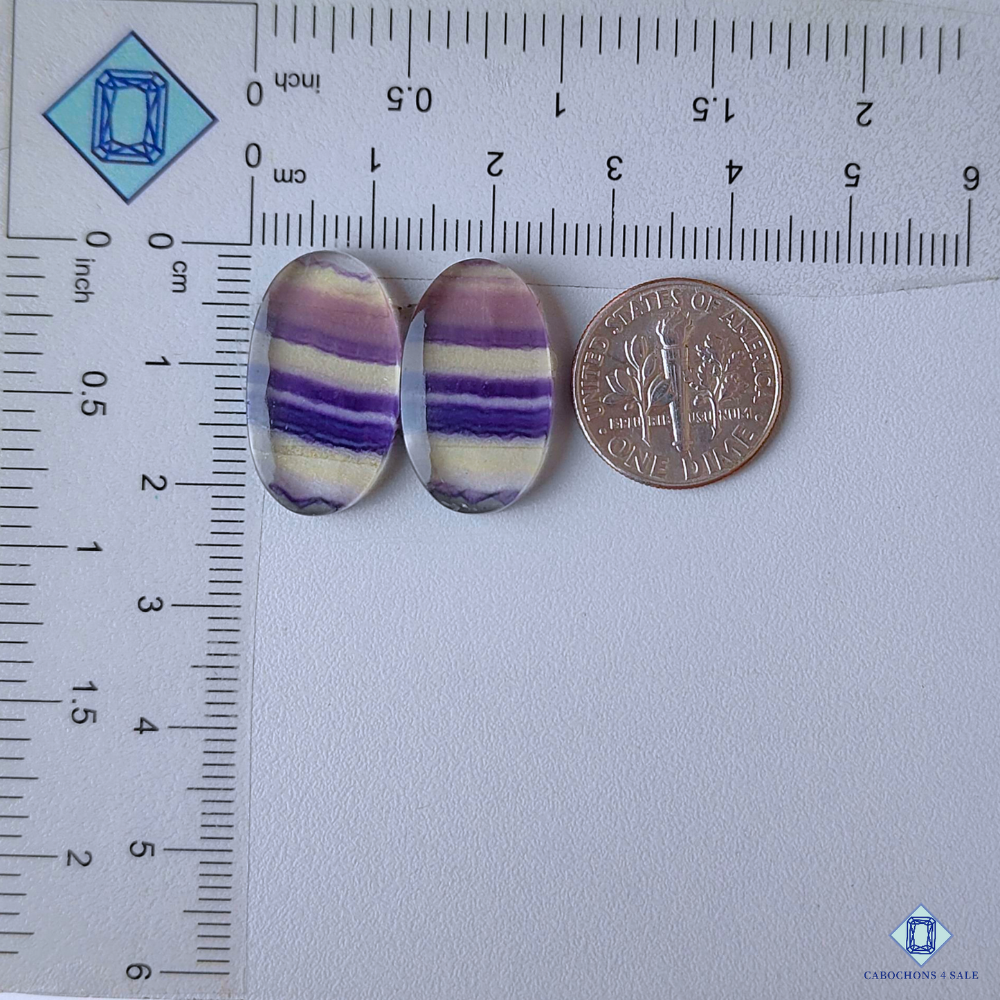 Banded Teal Blue Fluorite