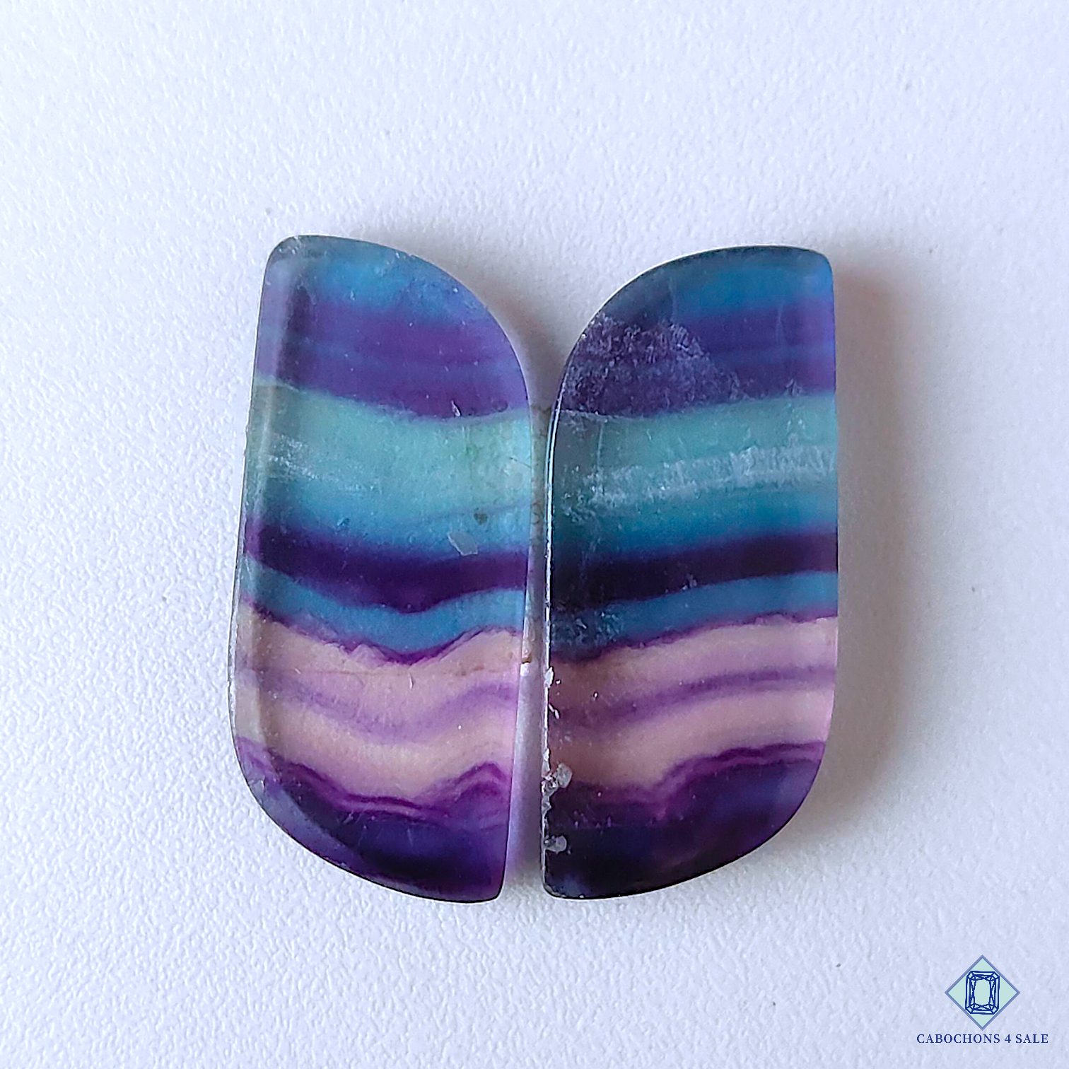 Banded Teal Blue Fluorite