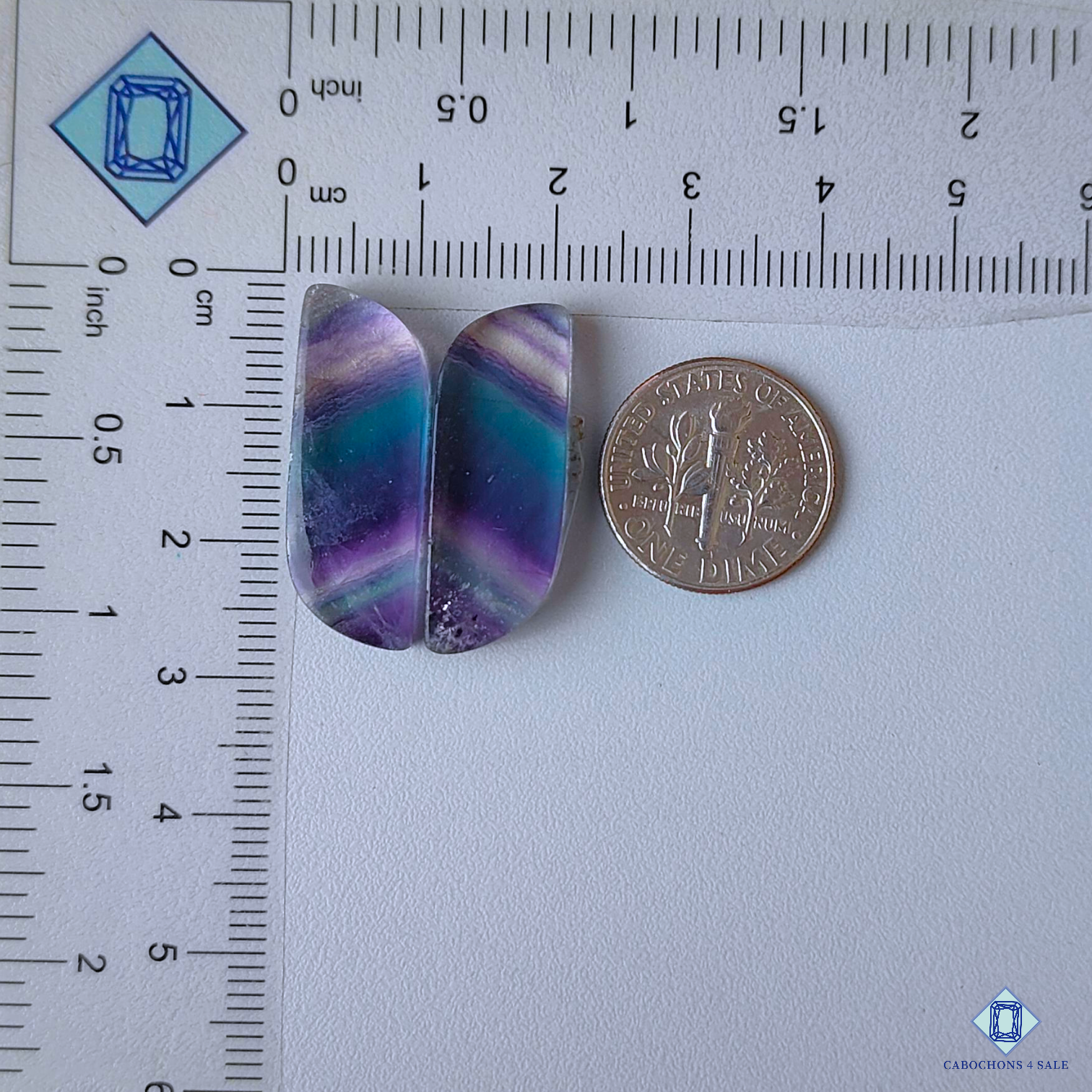 Banded Teal Blue Fluorite