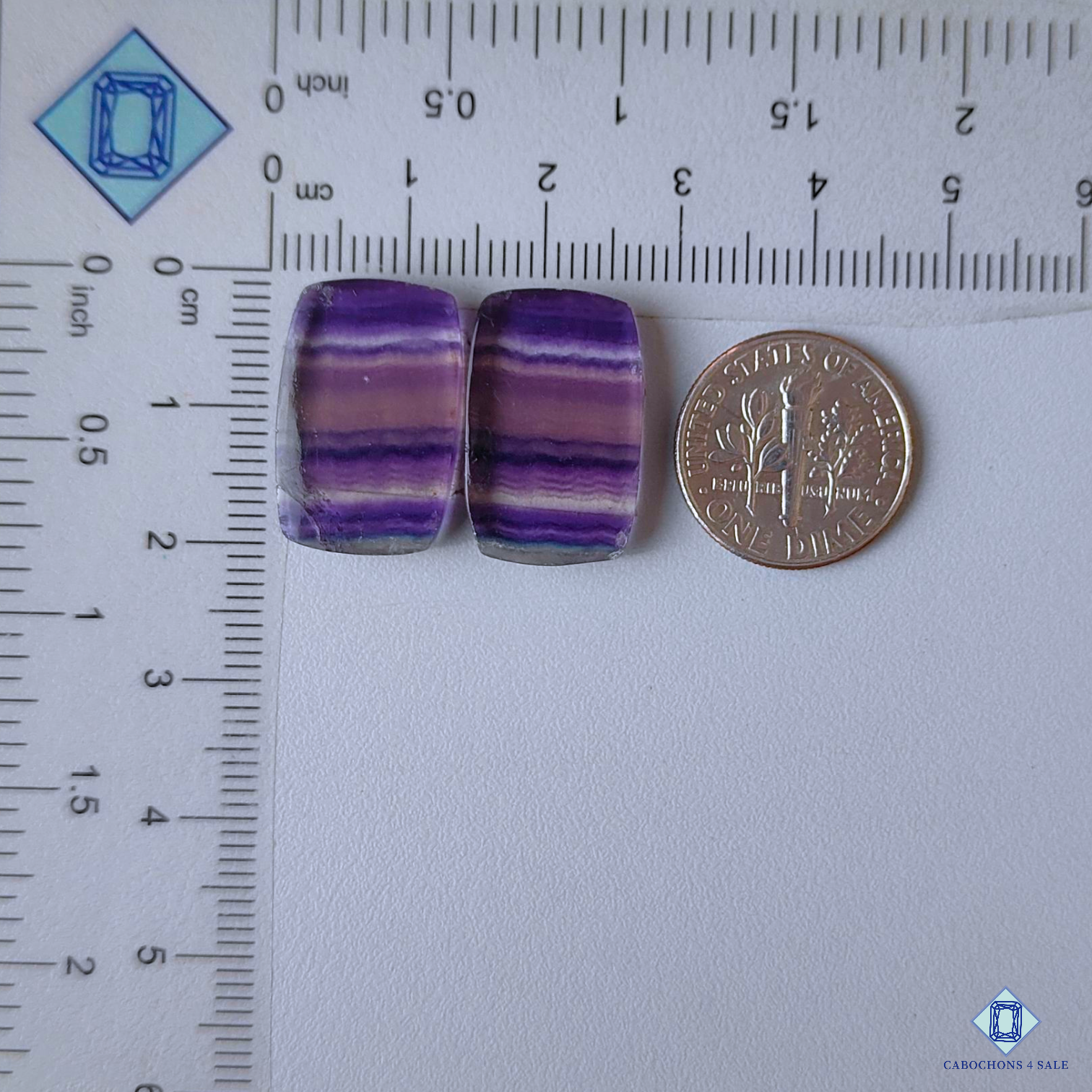 Banded Teal Blue Fluorite