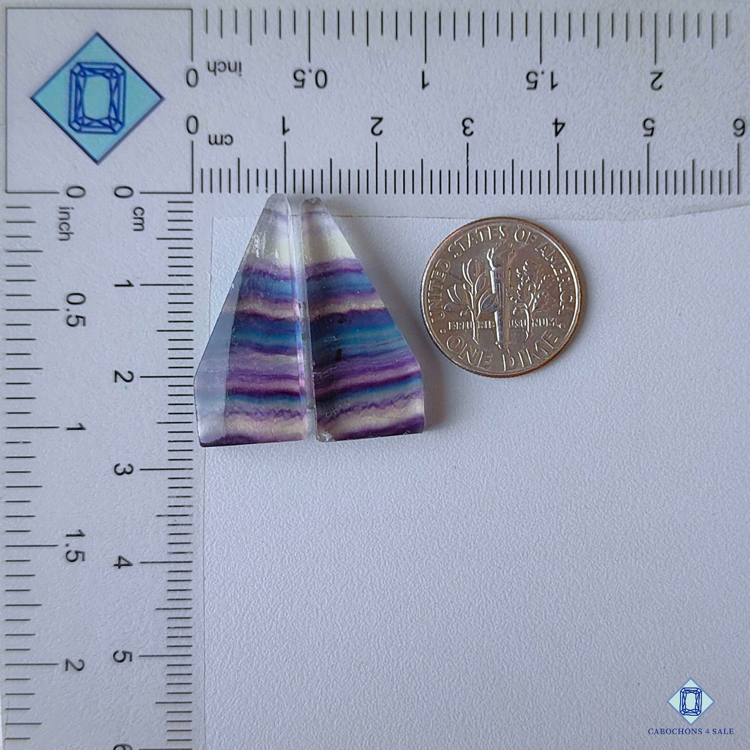 Banded Teal Blue Fluorite