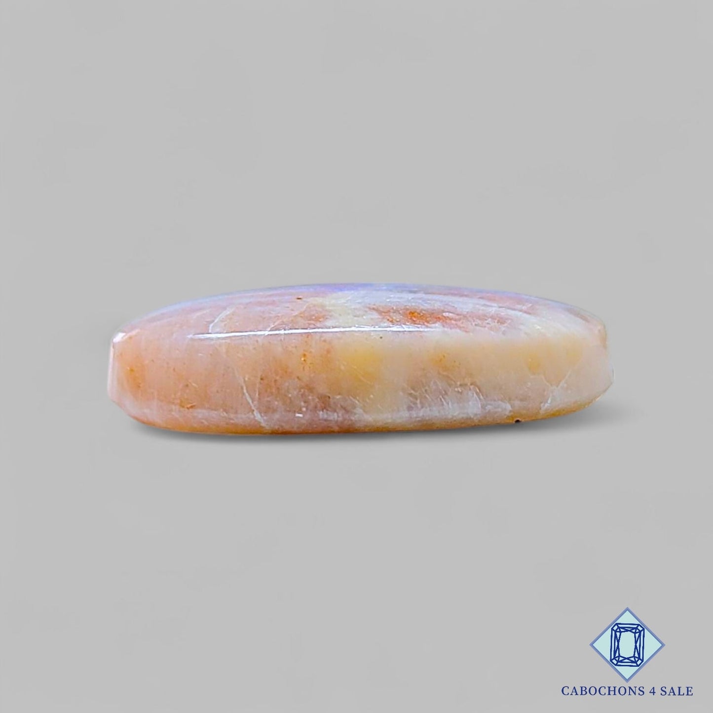 Cabujones ovalados de belomorita (piedra lunar y piedra solar)