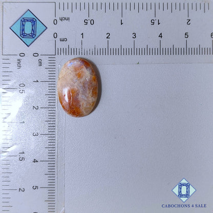 Cabujones ovalados de belomorita (piedra lunar y piedra solar)