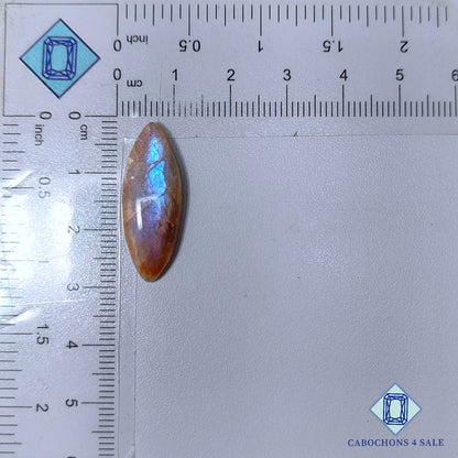 Cabujones marquesa de belomorita (piedra lunar + piedra solar)