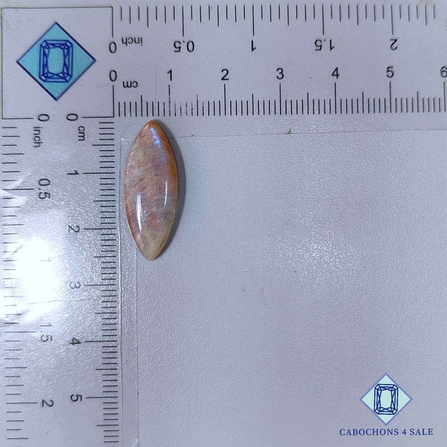 Belomorite (Moonstone + Sunstone) Marquise Cabochons