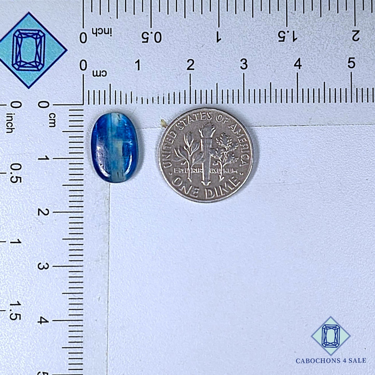 Natural Bi Color Blue Kyanite Gemstone  Oval Cabochons 13*9*3mm from Brazil available for sale