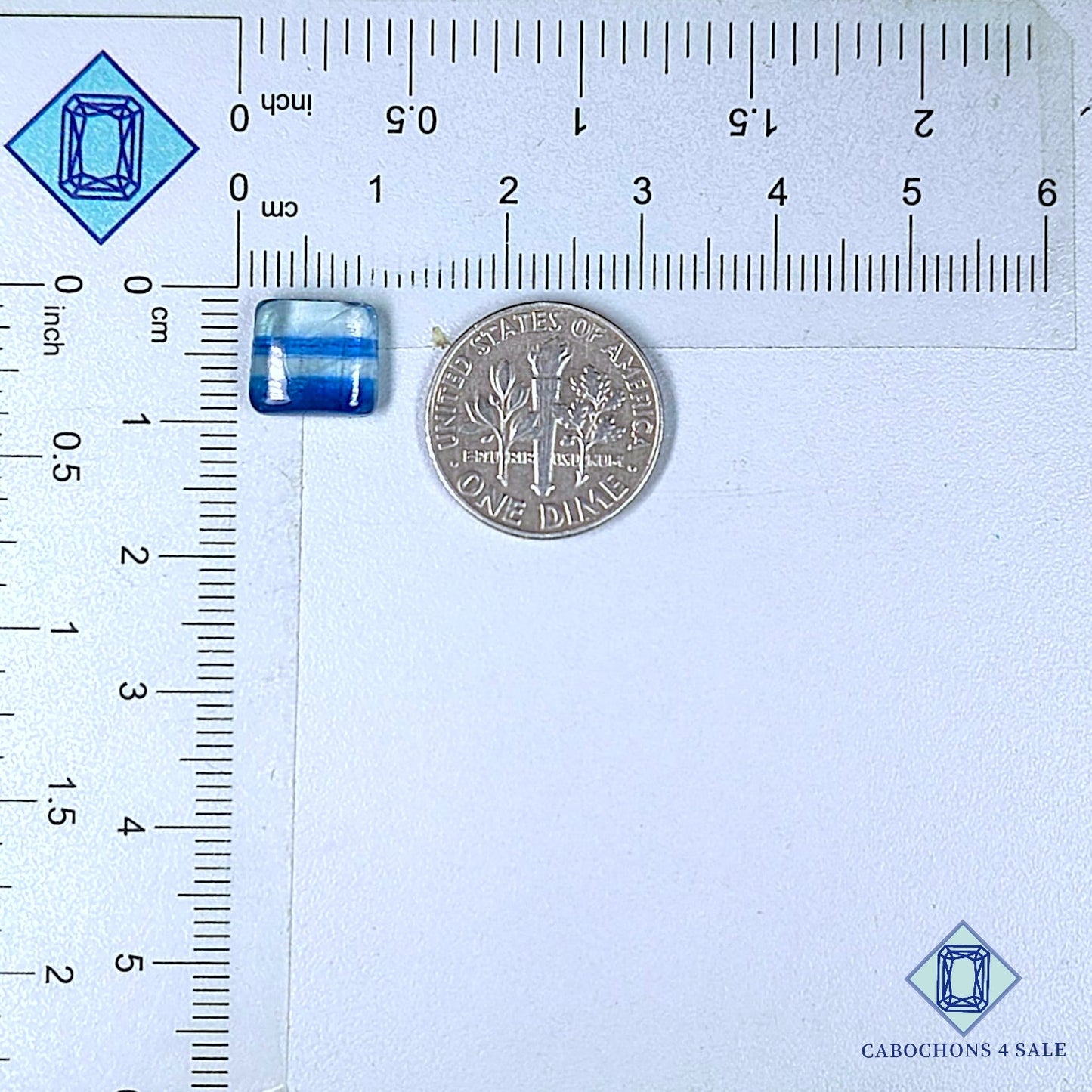 Natural Bi Color Blue Kyanite Gemstone  Fancy Cabochons 9*8*3mm from Brazil available for sale