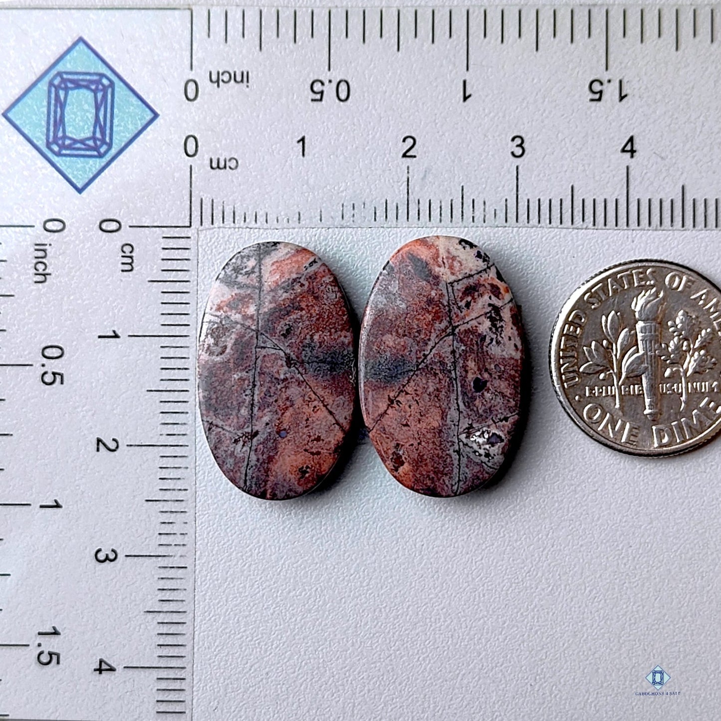 Porcelain Jasper  Oval Pairs