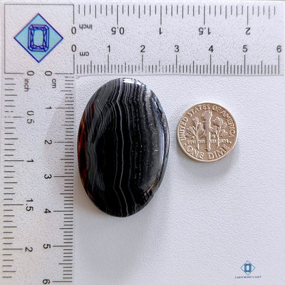 Black Banded Onyx Oval Cabochons