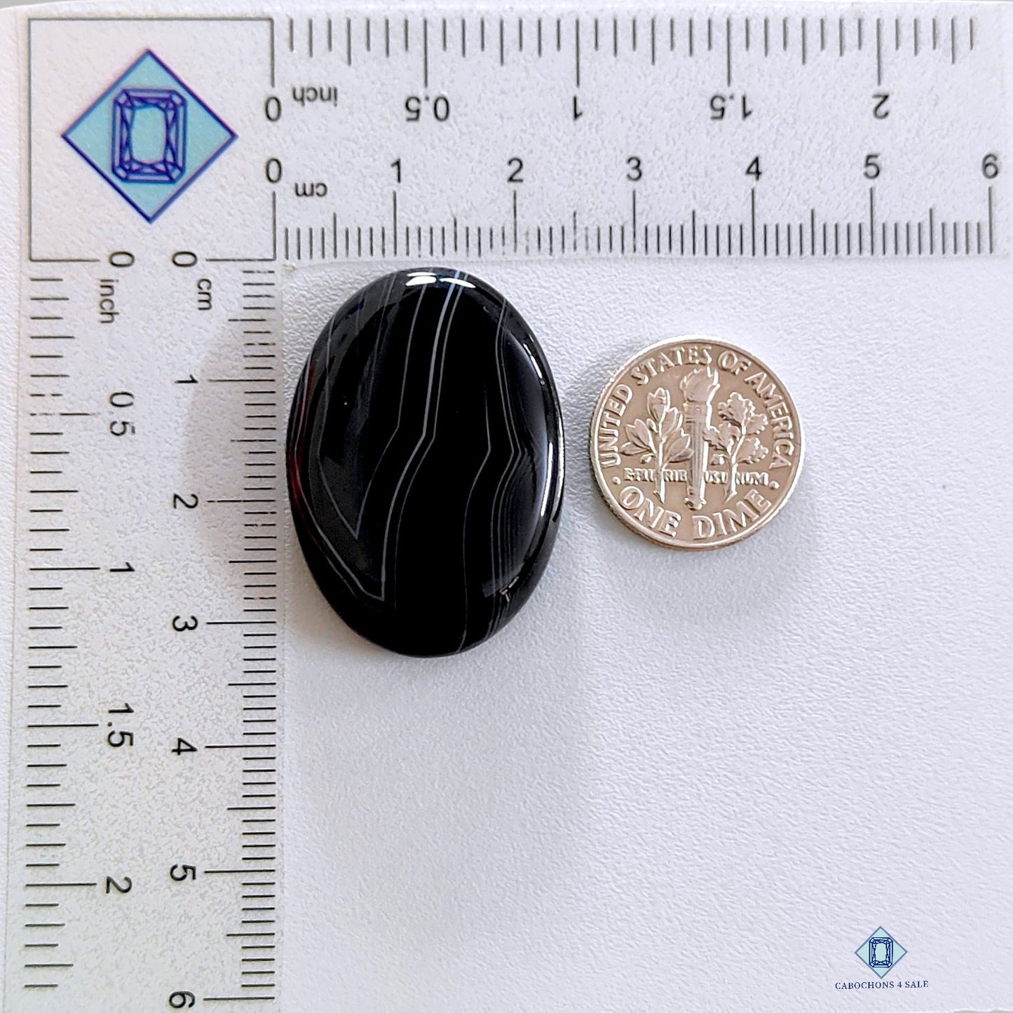 Black Banded Onyx Oval Cabochons