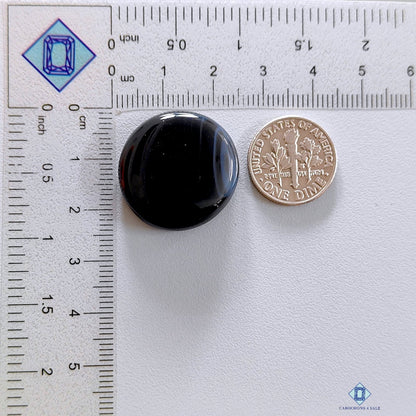 Black Banded Onyx Round Cabochons