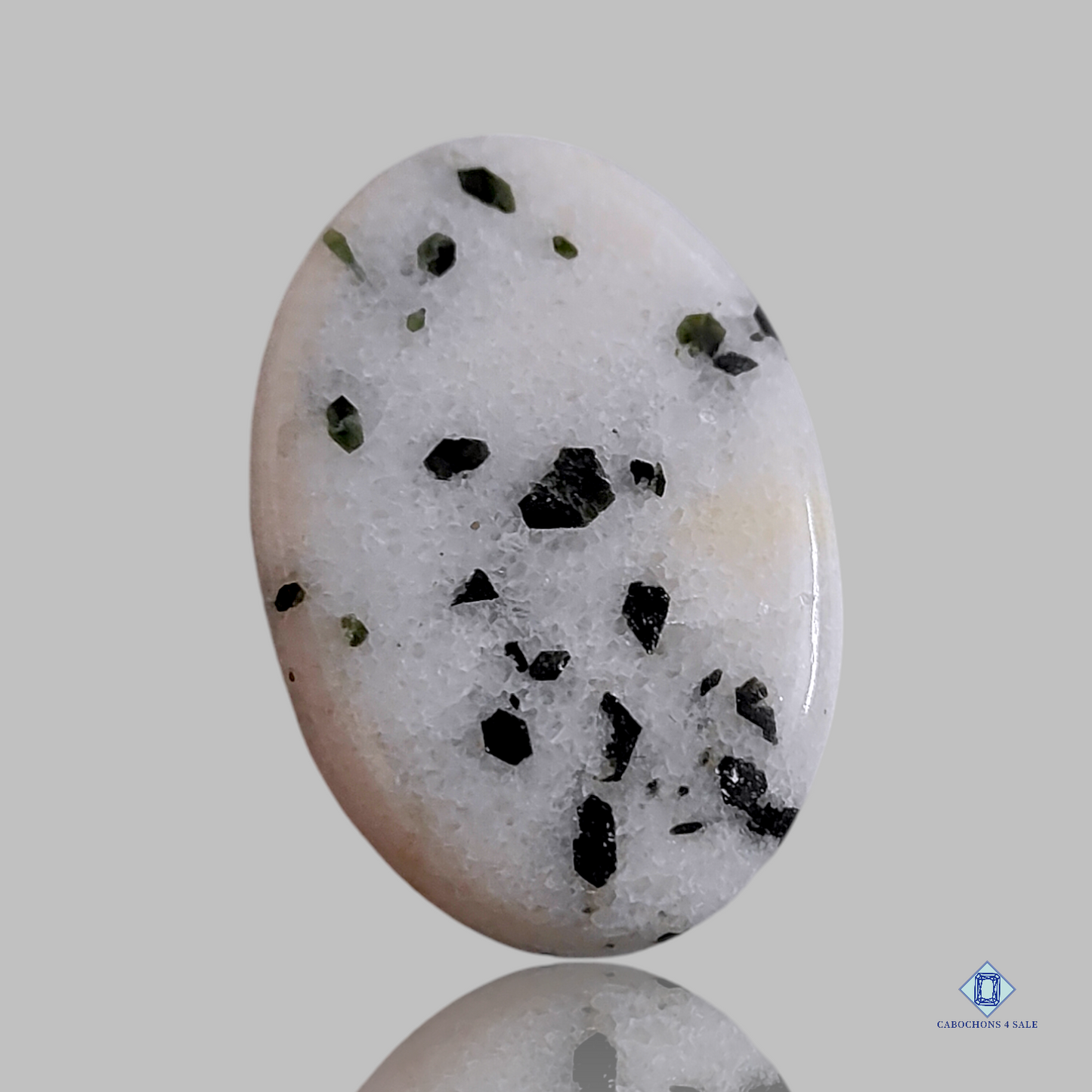 Black Dot Agate-oval-Cabochons