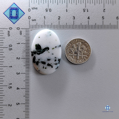 Black Dot Agate-Oval-Cabochons