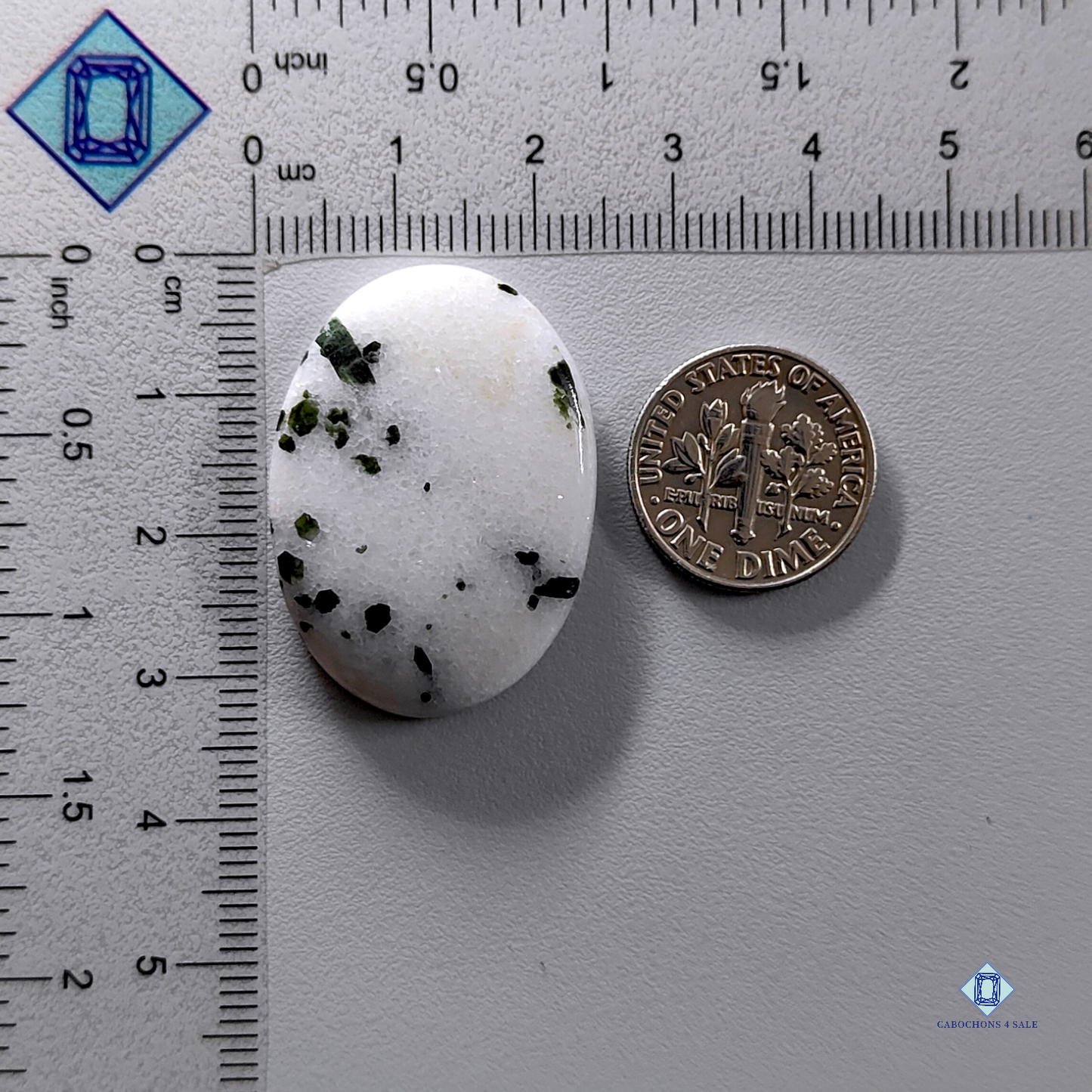 Black Dot Agate-Oval-Cabochons