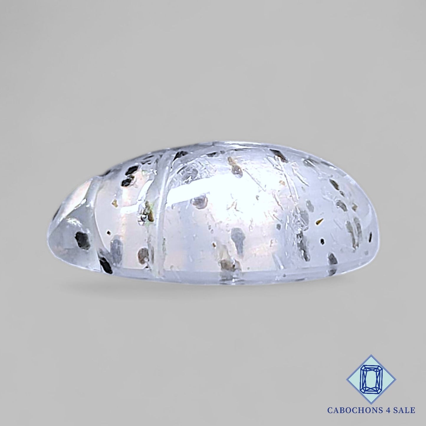 Natural Black Dot Quartz Gemstone  Fancy Carvings 21*17*8mm from Brazil available for sale