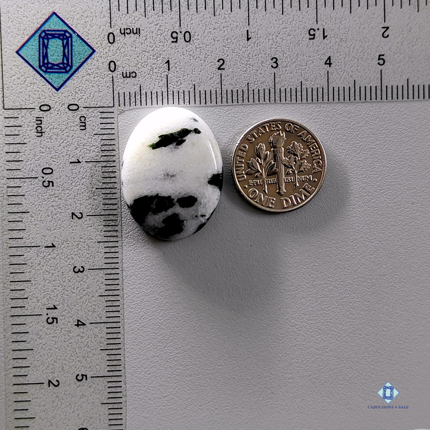 Black Dot agate Oval Cabochons