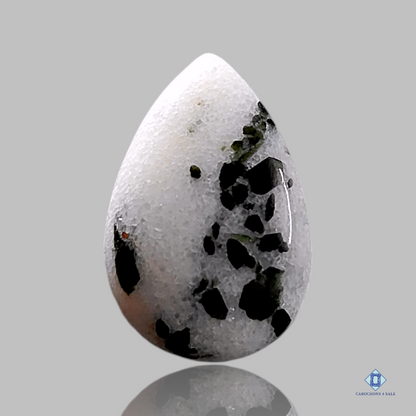 Black_Dot_agate-c4sw1725-pear-White-Cabochons