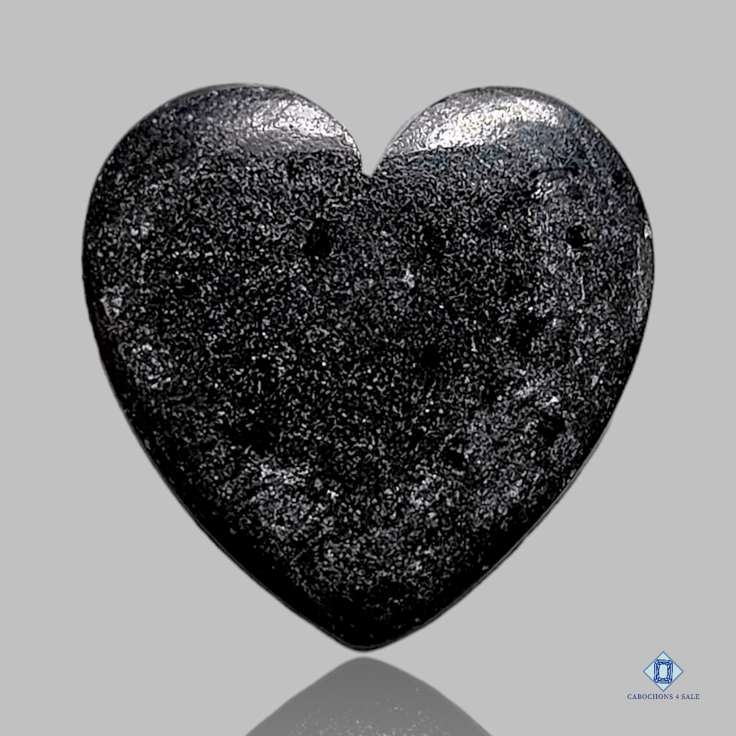 Black Mica-c4sw1618-Heart-Black-Cabochons