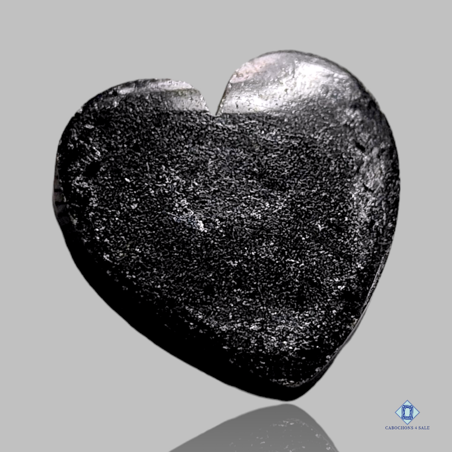 Black Mica-Heart-Cabochons