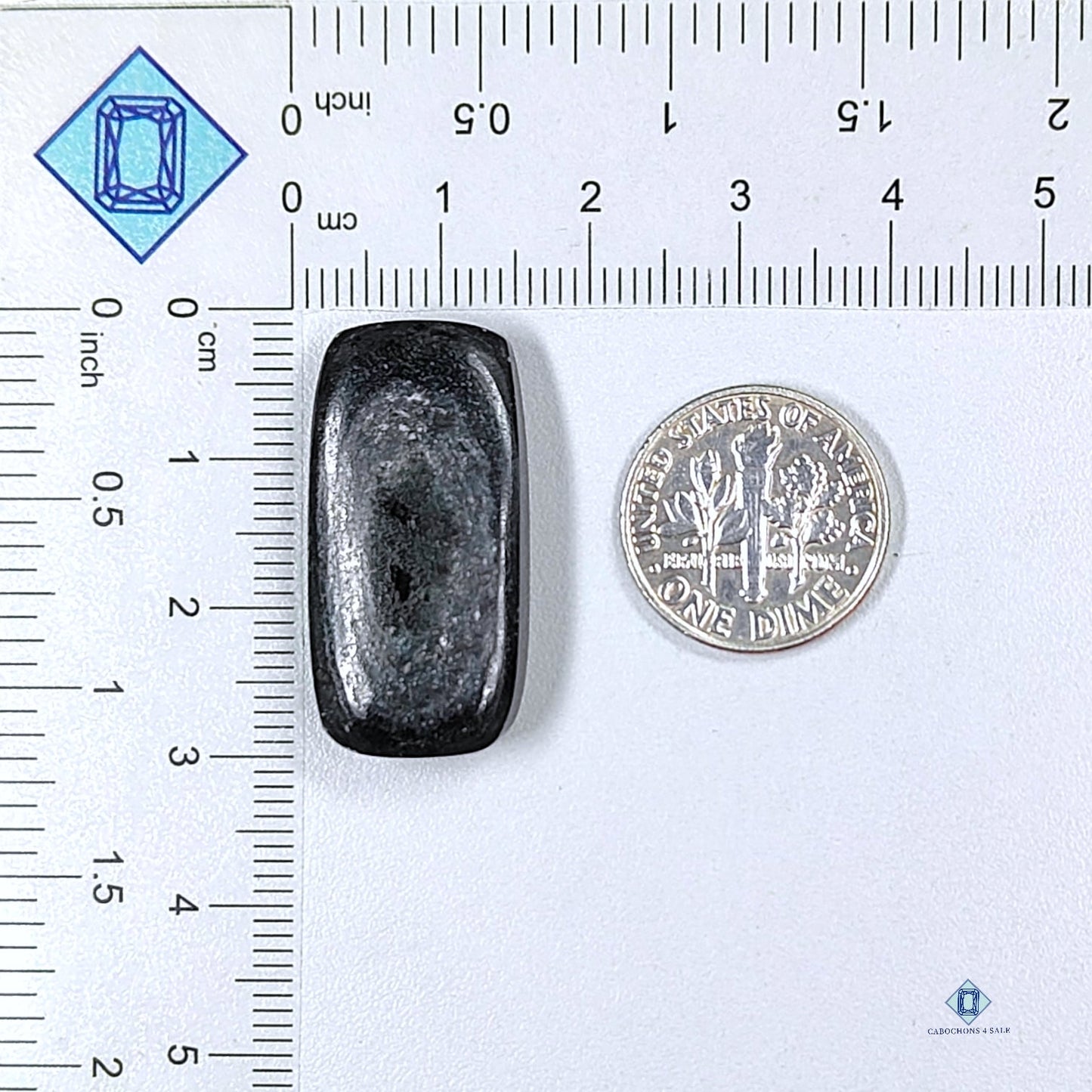 Black Mica Rectangle Cabochons