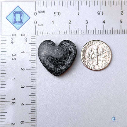 Black Mica Heart Carvings