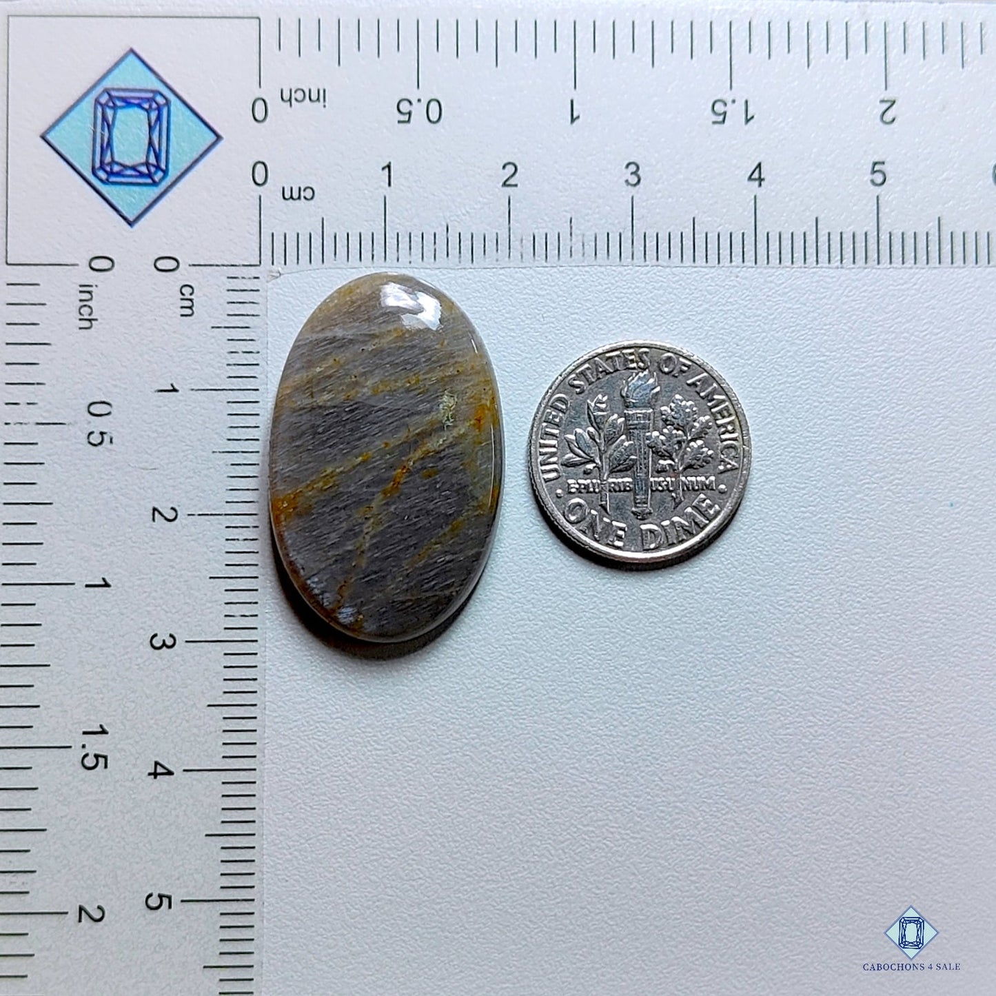 Black Moonstone Oval Cabochons