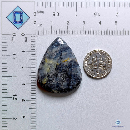 Black Moonstone Pear Cabochons